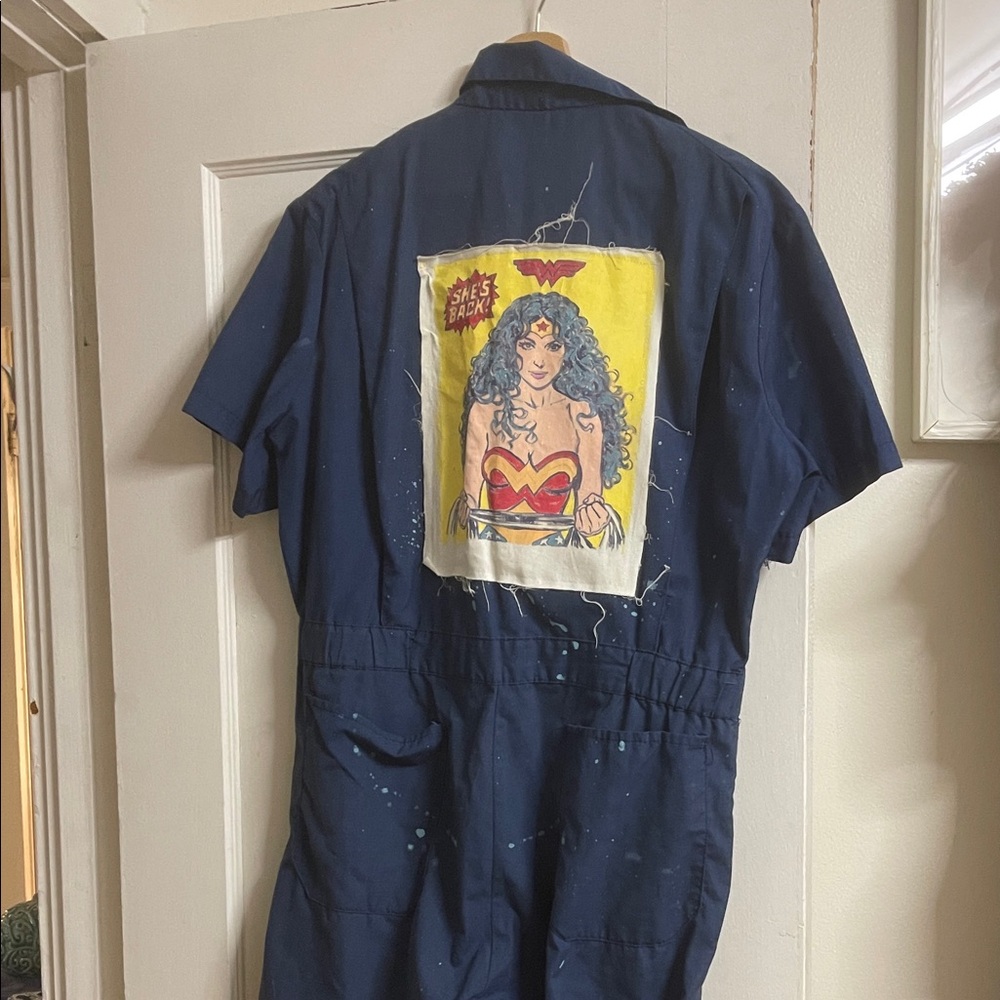 Dickies Navy Jumpsuit with Graphic Patch